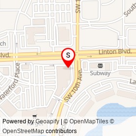 Crystal Dry Cleaners and Shoe Repair on Southwest 10th Avenue, Delray Beach Florida - location map