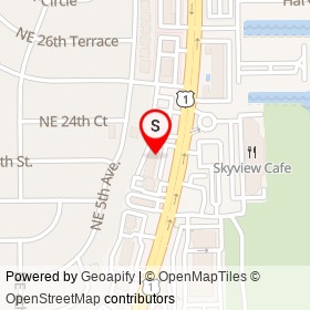 Lion & Eagle English Pub on North Federal Highway, Boca Raton Florida - location map