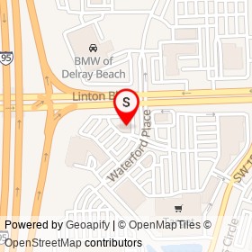 Outback Steakhouse on Waterford Place, Delray Beach Florida - location map