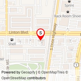 Taco Bell on Linton Boulevard, Delray Beach Florida - location map
