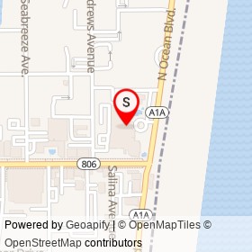 Opal Grand Oceanfront Resort & Spa on North Ocean Boulevard, Delray Beach Florida - location map