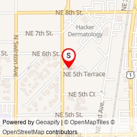 Thermae Retreat Delray Beach on Northeast 5th Terrace, Delray Beach Florida - location map