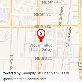 Vatican Tattoo Studio Delray on Northeast 2nd Avenue, Delray Beach Florida - location map
