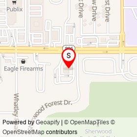 Bank of America on Sherwood Forest Drive, Delray Beach Florida - location map