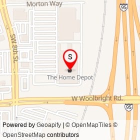 The Home Depot on Southwest 8th Street, Boynton Beach Florida - location map