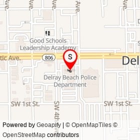 Delray Beach Police Department on West Atlantic Avenue, Delray Beach Florida - location map