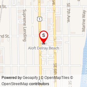 Aloft Delray Beach on Southeast 5th Avenue, Delray Beach Florida - location map