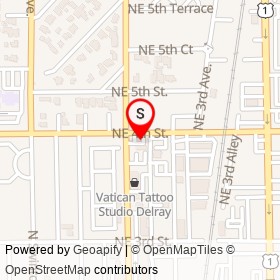 Mobil on Northeast 4th Street, Delray Beach Florida - location map