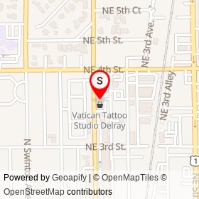 Carbon Six Salon on Northeast 2nd Avenue, Delray Beach Florida - location map