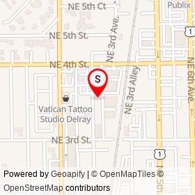 Salty Dog Saloon on Northeast 3rd Avenue, Delray Beach Florida - location map