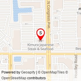 Kimura Japanese Steak & Seafood on North Congress Avenue, Boynton Beach Florida - location map