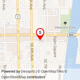 Hurricane Bar and Lounge on East Atlantic Avenue, Delray Beach Florida - location map