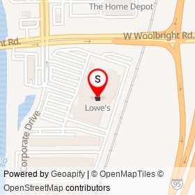 Lowe's on Corporate Drive, Boynton Beach Florida - location map