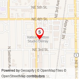 Stark's Barber Shop on Northeast 2nd Avenue, Delray Beach Florida - location map