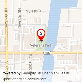 Veterans Park on , Delray Beach Florida - location map