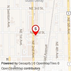 Banyan Restaurant & Bar on Northeast 2nd Avenue, Delray Beach Florida - location map