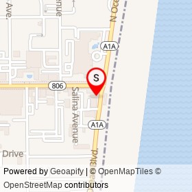 BurgerFi on South Ocean Boulevard, Delray Beach Florida - location map