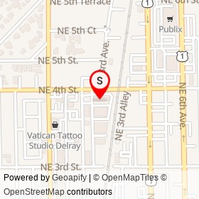 Captain Clay's on Northeast 4th Street, Delray Beach Florida - location map