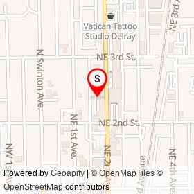 Brulé Bistro on Northeast 2nd Avenue, Delray Beach Florida - location map