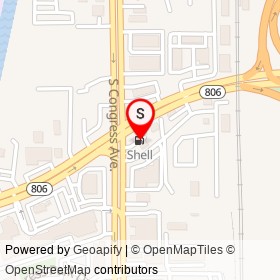Shell on West Atlantic Avenue, Delray Beach Florida - location map