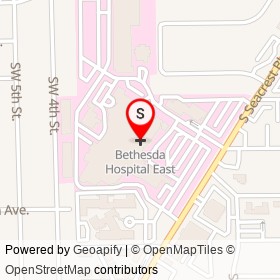 Bethesda Hospital East on South Seacrest Boulevard, Boynton Beach Florida - location map