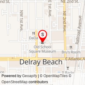 Old School Square Museum on Northeast 1st Street, Delray Beach Florida - location map
