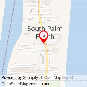 Palm and Book Art on South Ocean Boulevard, South Palm Beach Florida - location map