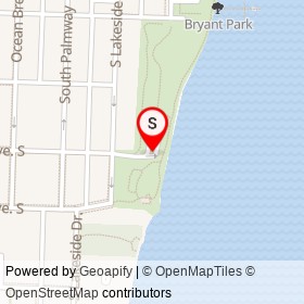 Anchor rock on Bryant Park Paved Paths, Lake Worth Beach Florida - location map