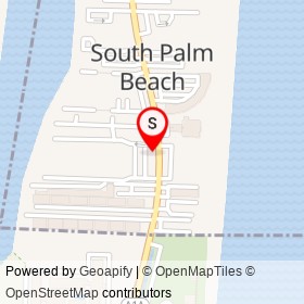 Ocean View Art on South Ocean Boulevard, South Palm Beach Florida - location map