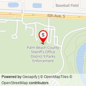 Palm Beach County Sheriff's Office District 9 Parks Enforcement on 6th Avenue South,  Florida - location map