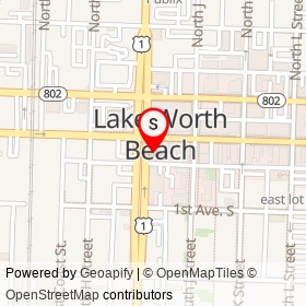 International Cafe of Palm Beach on Lake Avenue, Lake Worth Beach Florida - location map