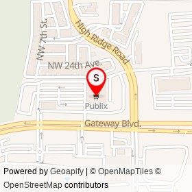 Publix on Gateway Boulevard, Boynton Beach Florida - location map