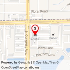 Chase on North Congress Avenue, Boynton Beach Florida - location map