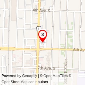 Checkers on Dixie Highway, Lake Worth Beach Florida - location map