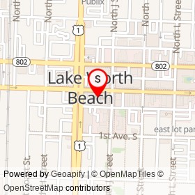 Hachi Asian Cuisine & Grill on Lake Avenue, Lake Worth Beach Florida - location map