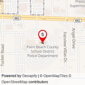 Palm Beach County School District Police Department on Forest Hill Boulevard,  Florida - location map