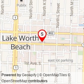 Igot's Martiki Bar on Lake Avenue, Lake Worth Beach Florida - location map