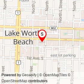 Soflo Snoballs on Lake Avenue, Lake Worth Beach Florida - location map