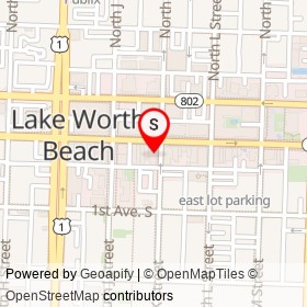 Lilo's Street food & Bar on Lake Avenue, Lake Worth Beach Florida - location map