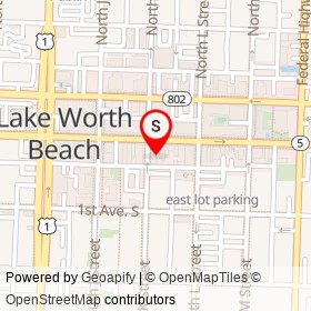 Brogues Down Under on Lake Avenue, Lake Worth Beach Florida - location map
