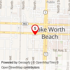 Bizaare Avenue Cafe on Lake Avenue, Lake Worth Beach Florida - location map