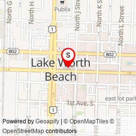 Victoria's Peruvian Restaurant on Lake Avenue, Lake Worth Beach Florida - location map