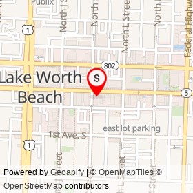 Brogues DownUnder on Lake Avenue, Lake Worth Beach Florida - location map