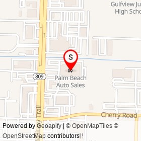 Palm Beach Auto Sales on North Military Trail,  Florida - location map