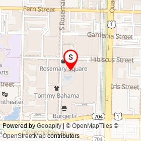 Starbucks on South Rosemary Avenue, West Palm Beach Florida - location map