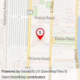 Norton Museum of Art on Olive Avenue, West Palm Beach Florida - location map