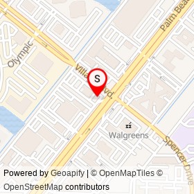 Red Lobster on Palm Beach Lakes Boulevard, West Palm Beach Florida - location map