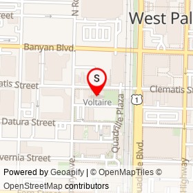 Yellowjack Sushi on Clematis Street, West Palm Beach Florida - location map