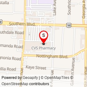 CVS Pharmacy on Southern Boulevard, West Palm Beach Florida - location map