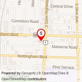 Walgreens on South Dixie Highway, West Palm Beach Florida - location map